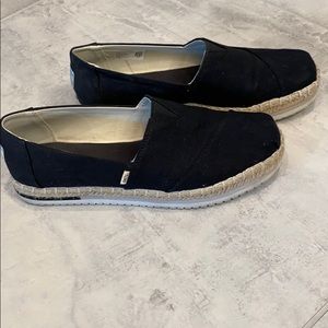 Toms espadrille alpargatas. Black Sz 9.5